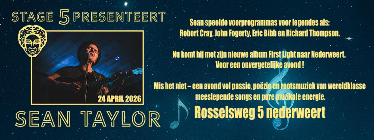 Sean Taylor Live 20:00 uur 24 April 2026